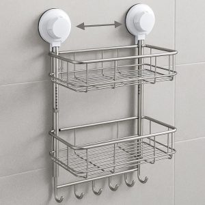 Adjustable Shower caddy with Suction Cups