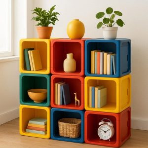 Stackable Plastic Modular Shelving System